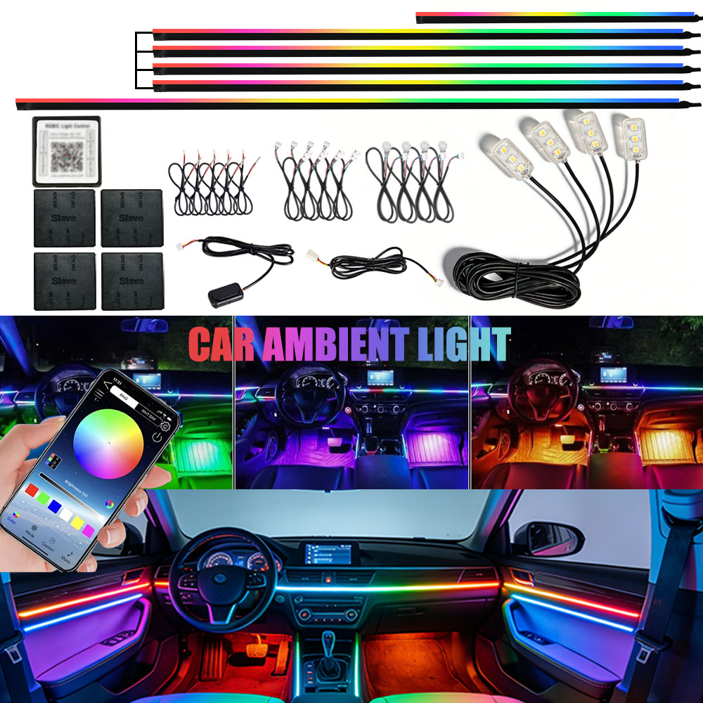 Led Ambient Interior Car Lights App Control - 6/10/14/18/22 In1 Auto Acryl LED Ambientebeleuchtung