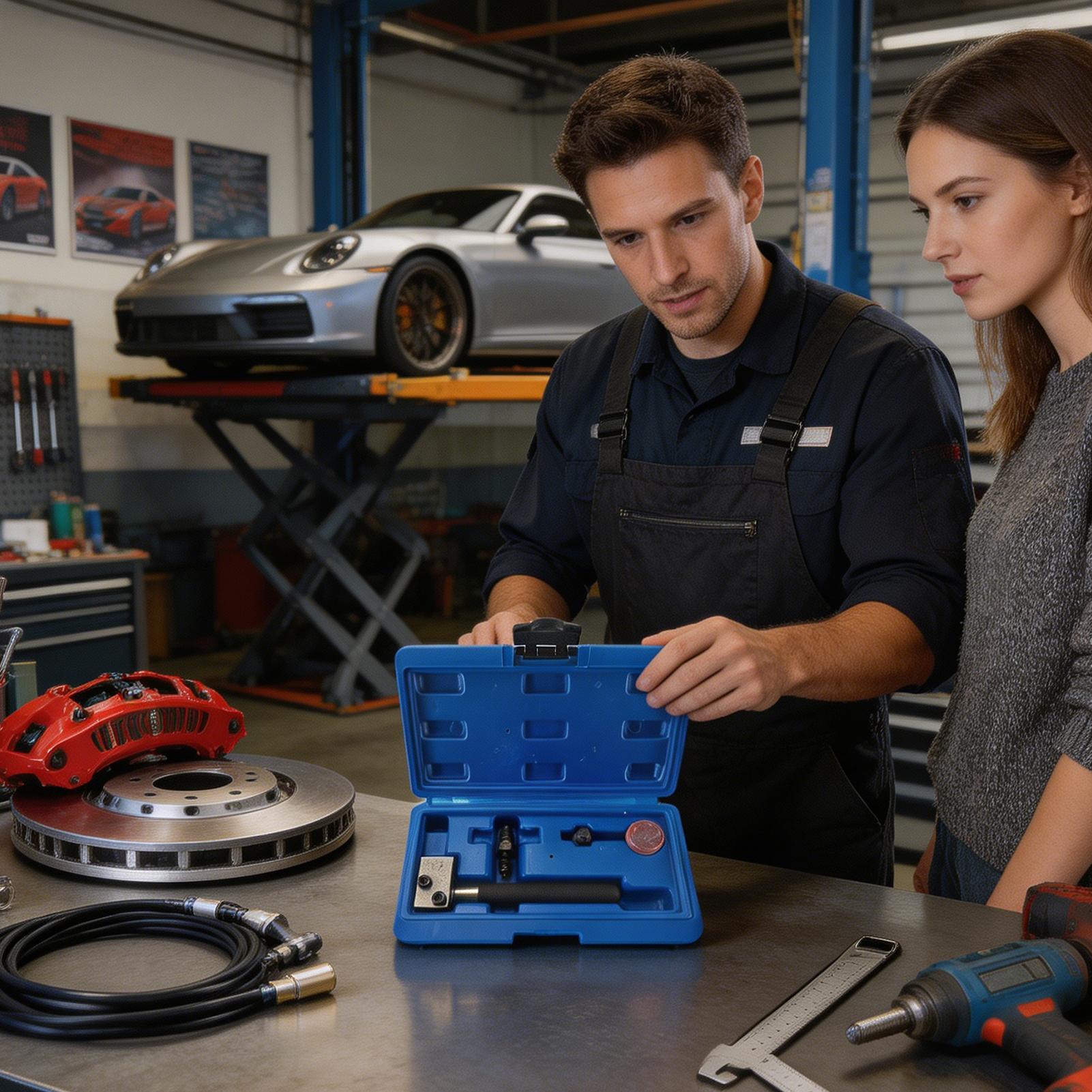 Auto Repair Tools - Reparatursatz für Bremsleitungen, tragbares Auto-Wartungsgerät, Bördelwerkzeug
