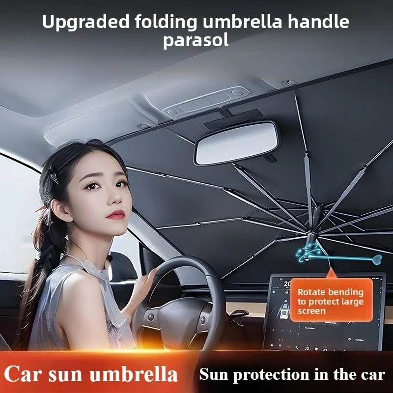 Car Sunshade Windshield Umbrella Foldable - Auto-Sonnenschutz Windschutzscheiben-Regenschirm Faltbarer Vorderscheiben-Sonnenschutz Wärmeisolierung Auto-Zubehör