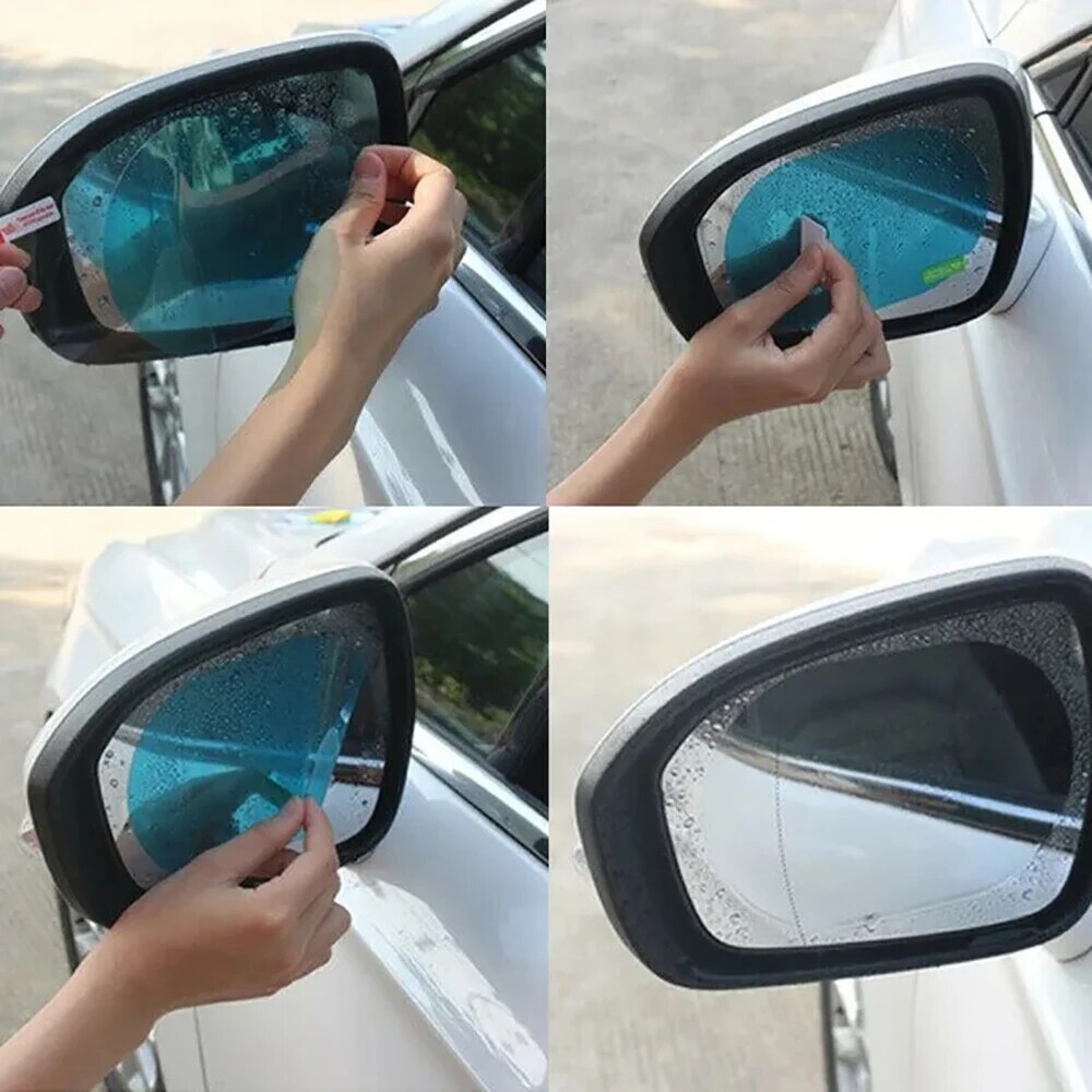 Anti Glare Car Rearview Mirror Film - 2 Stück Universal Anti-Beschlag Anti-Blend Regenfeste