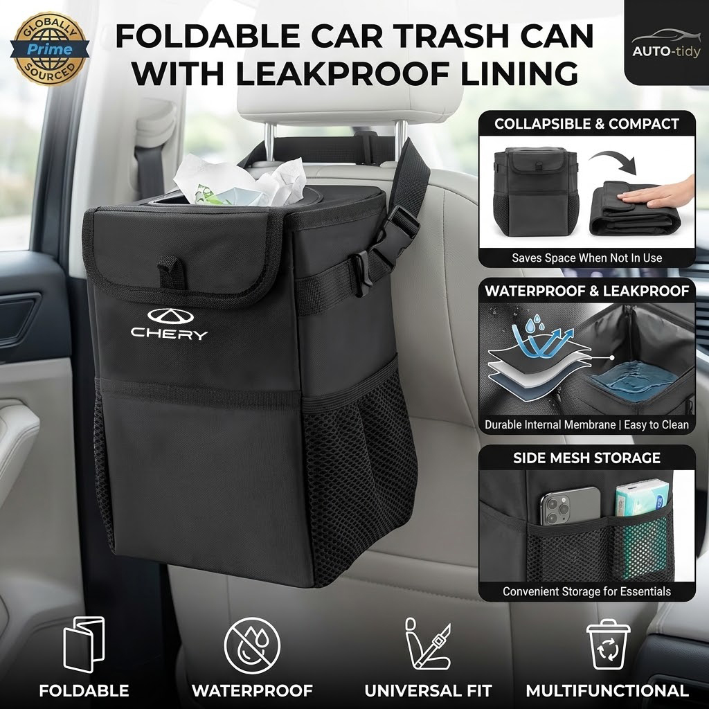 Faltbarer, tragbarer, auslaufs – Waterproof Car Trash Can With Lid Bewertung und Preis