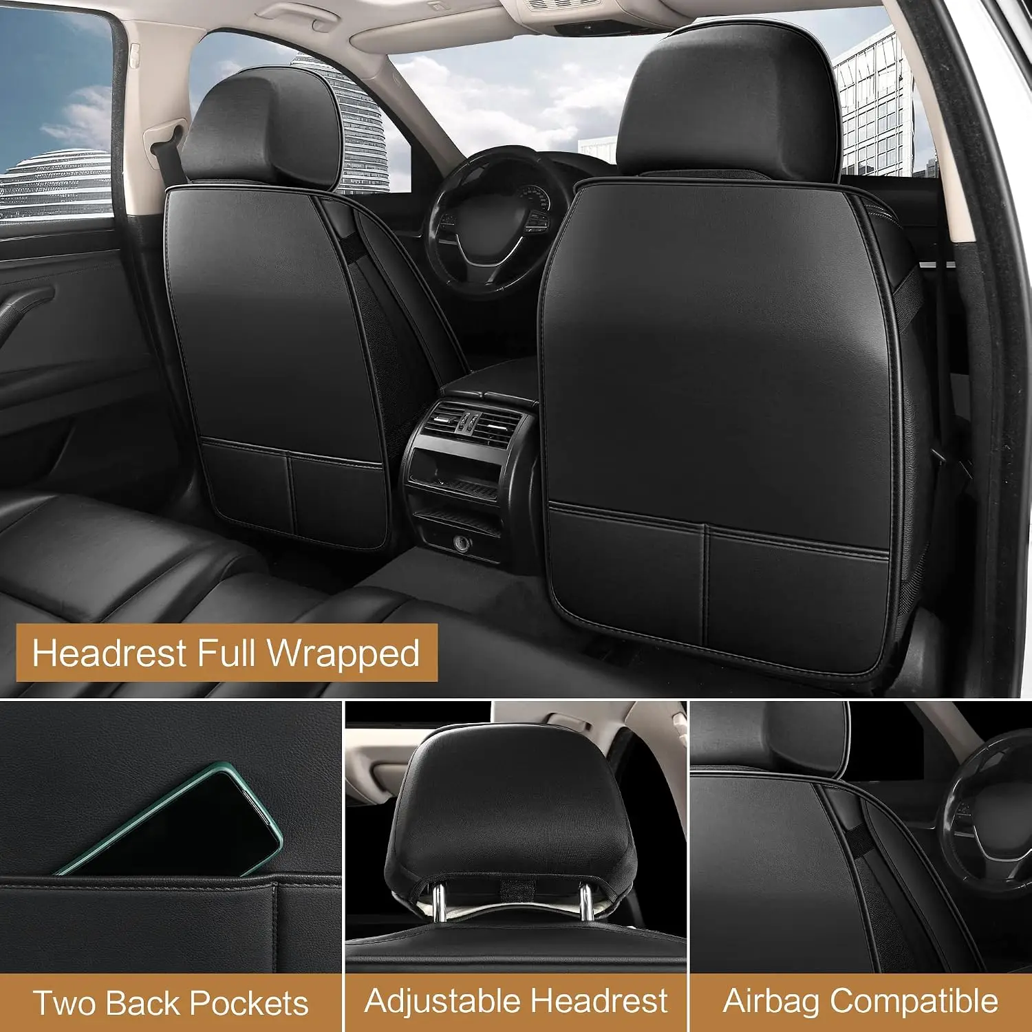 Leder-Autositzbezüge Kompletts – Leather Car Seat Covers Full Set Universal Bewertung und Preis