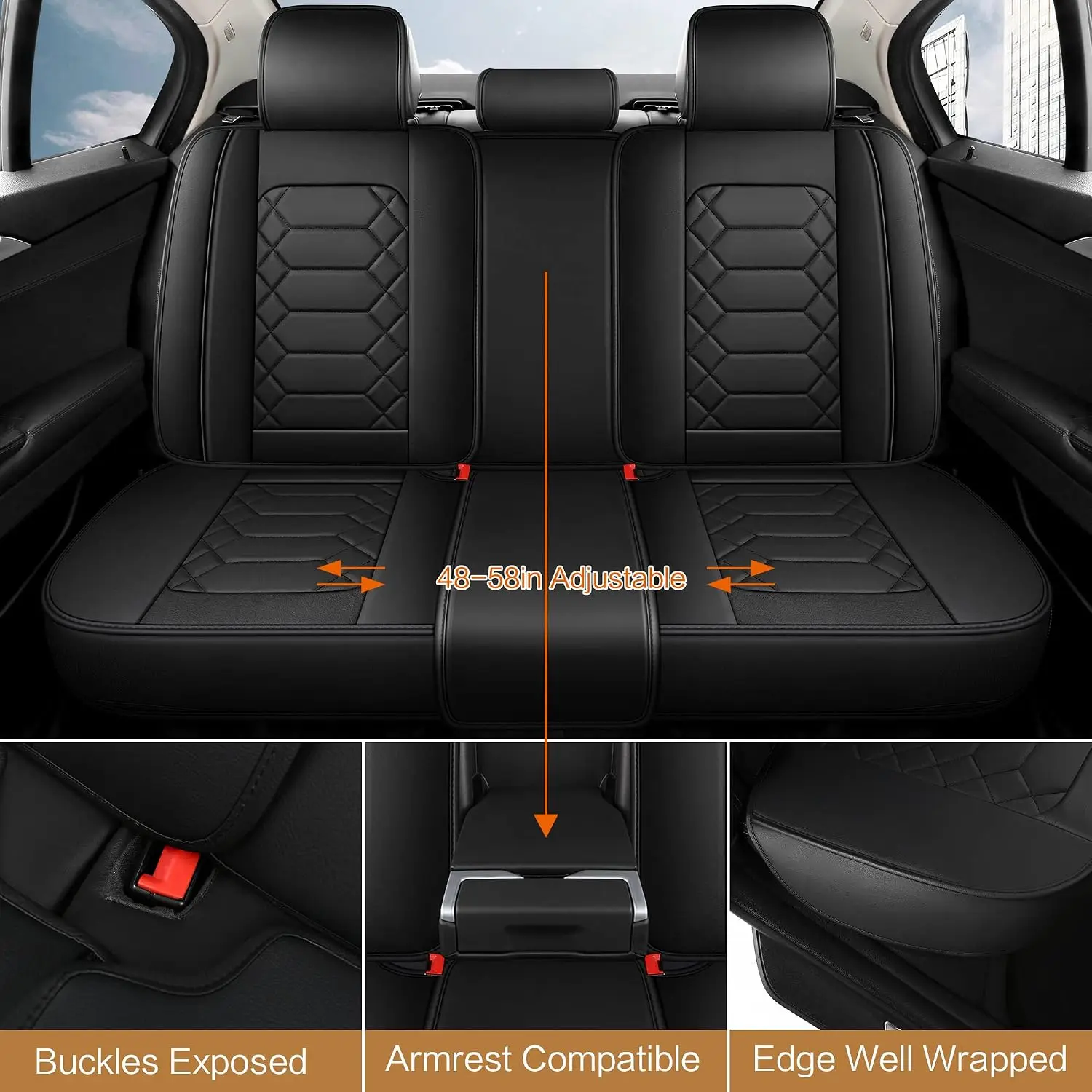 Leder-Autositzbezüge Kompletts – Leather Car Seat Covers Full Set Universal Bewertung und Preis