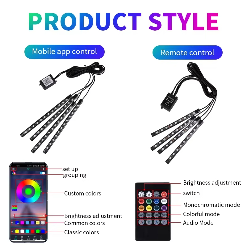 RGB Hintergrundbeleuchtung Fer – Led Ambient Interior Car Lights App Control Bewertung und Preis