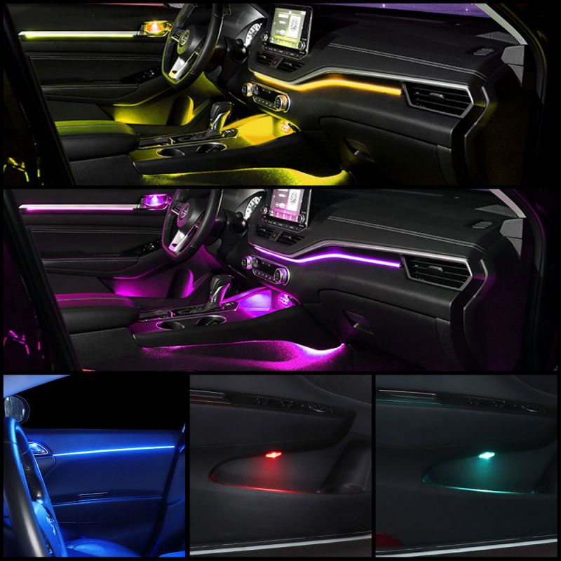 LED Auto-Innenraumbeleuchtung  – Led Ambient Interior Car Lights App Control Bewertung und Preis