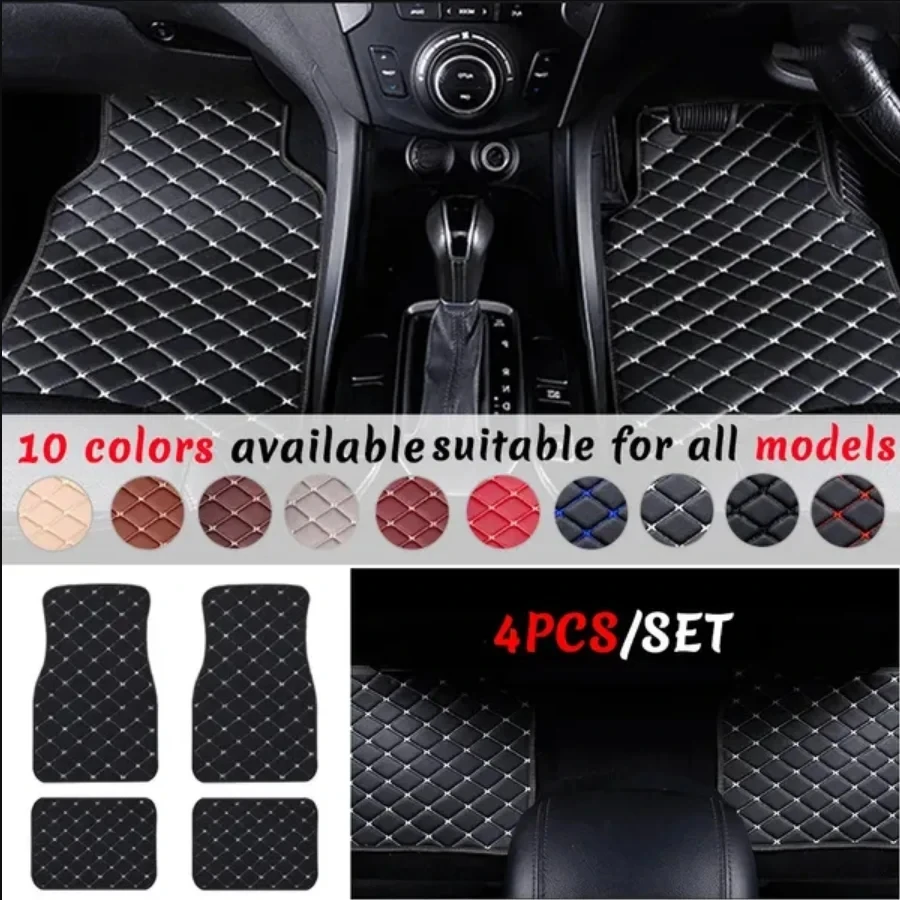 Auto Fußmatten 4PCS Universal  – Car Floor Mats Universal Waterproof Leather Bewertung und Preis